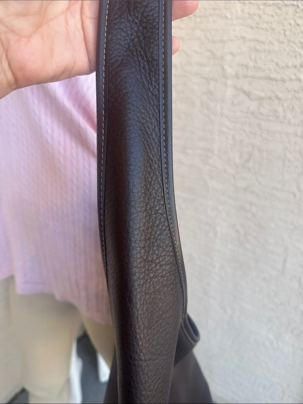 St. John's Bay Brown Pebble Leather Hobo
